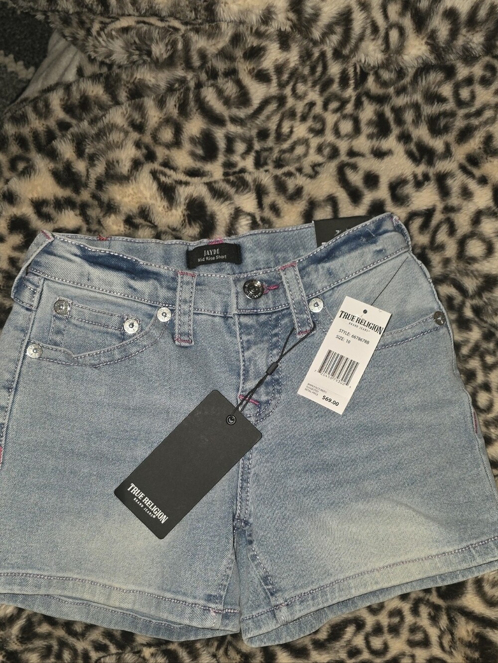 True Religion Light Blue Jayde Denim Shortalls